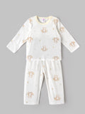Popees Baby Boys Soft & Comfortable Teddy Bear Printed Top & Pant Set | Full Sleeve Ribbed Top with Matching Pants | 1–4 Years