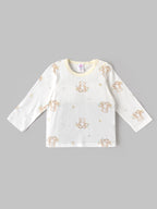 Popees Baby Boys Soft & Comfortable Teddy Bear Printed Top & Pant Set | Full Sleeve Ribbed Top with Matching Pants | 1–4 Years