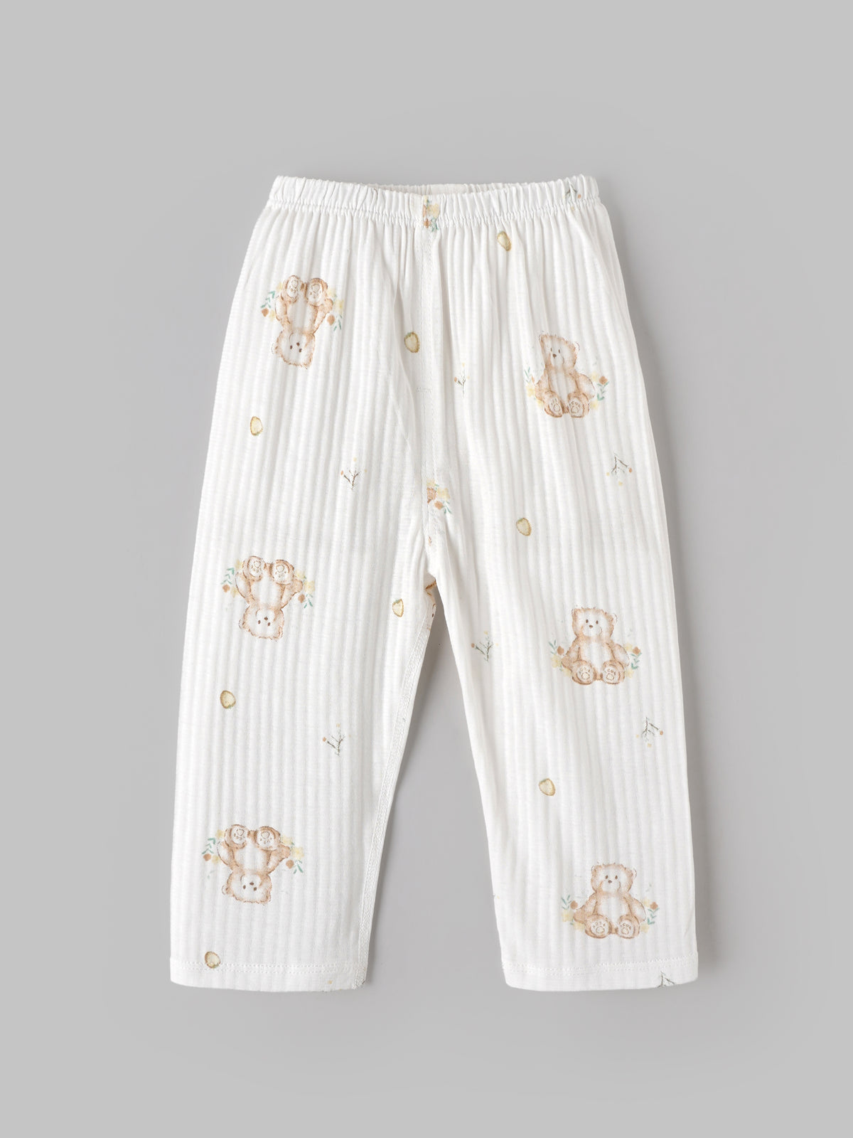 Popees Baby Boys Soft & Comfortable Teddy Bear Printed Top & Pant Set | Full Sleeve Ribbed Top with Matching Pants | 1–4 Years