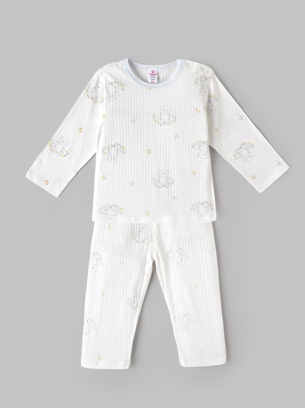 Popees Baby Girls Soft & Comfy Teddy Printed Full Sleeve T-Shirt & Pant Set|1- 4 Years