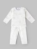 Popees Baby Girls Soft & Comfy Teddy Printed Full Sleeve T-Shirt & Pant Set|1- 4 Years