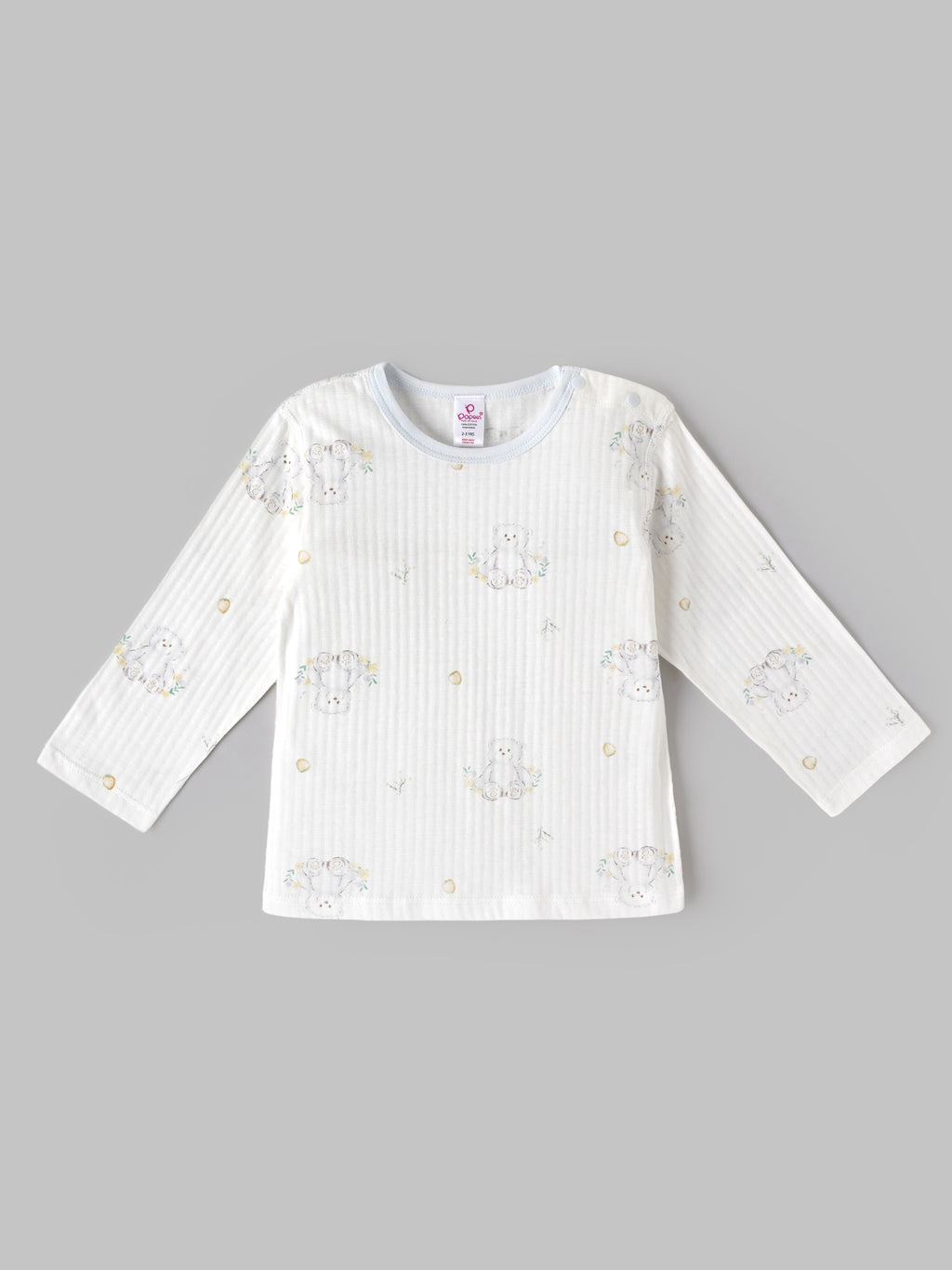 Popees Baby Girls Soft & Comfy Teddy Printed Full Sleeve T-Shirt & Pant Set|1- 4 Years