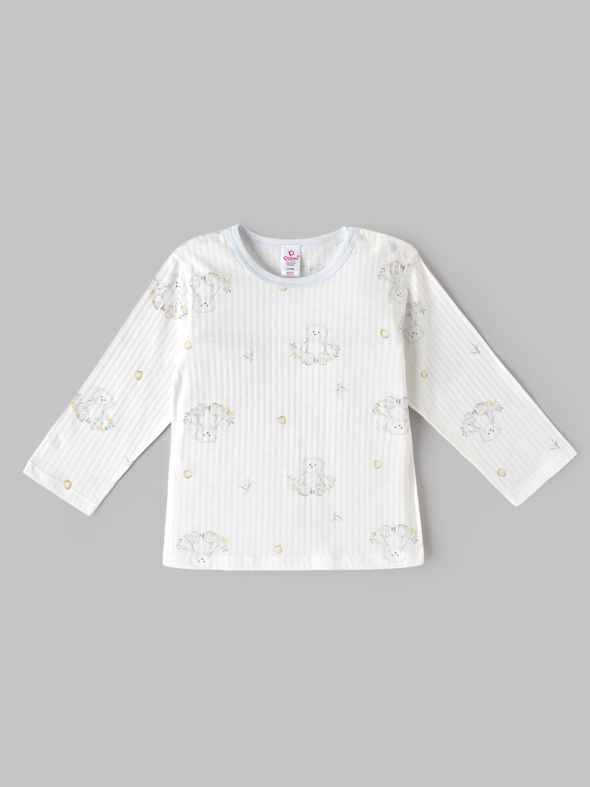 Popees Baby Girls Soft & Comfy Teddy Printed Full Sleeve T-Shirt & Pant Set|1- 4 Years
