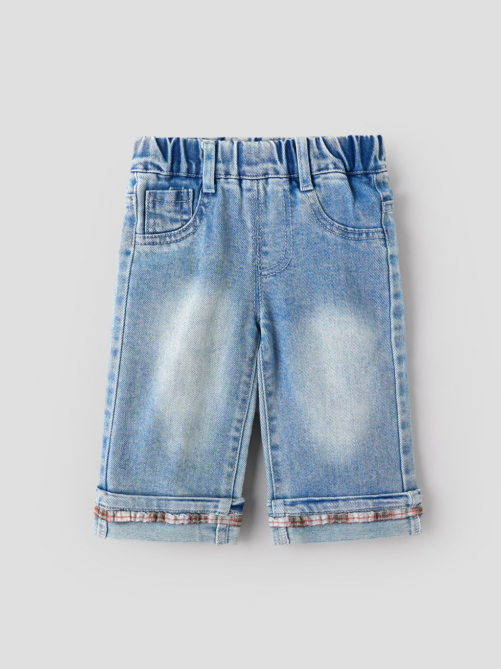 Popees Baby Girls Blue Denim Jeans | Elasticated Waist | 3-36 Months