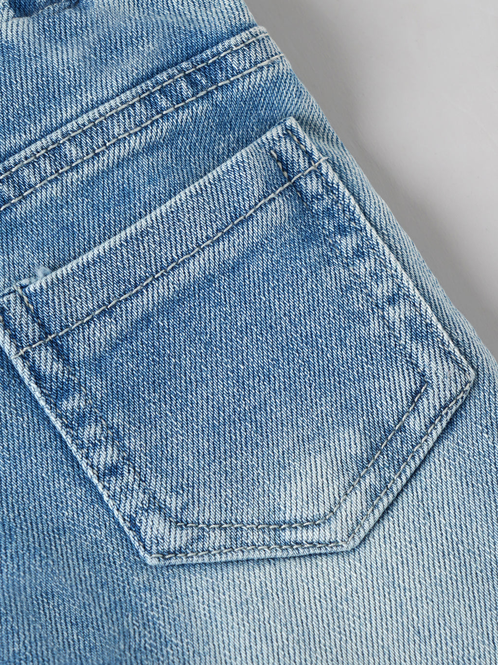 Popees Baby Girls Blue Denim Jeans | Elasticated Waist | 3-36 Months