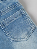 Popees Baby Girls Blue Denim Jeans | Elasticated Waist | 3-36 Months