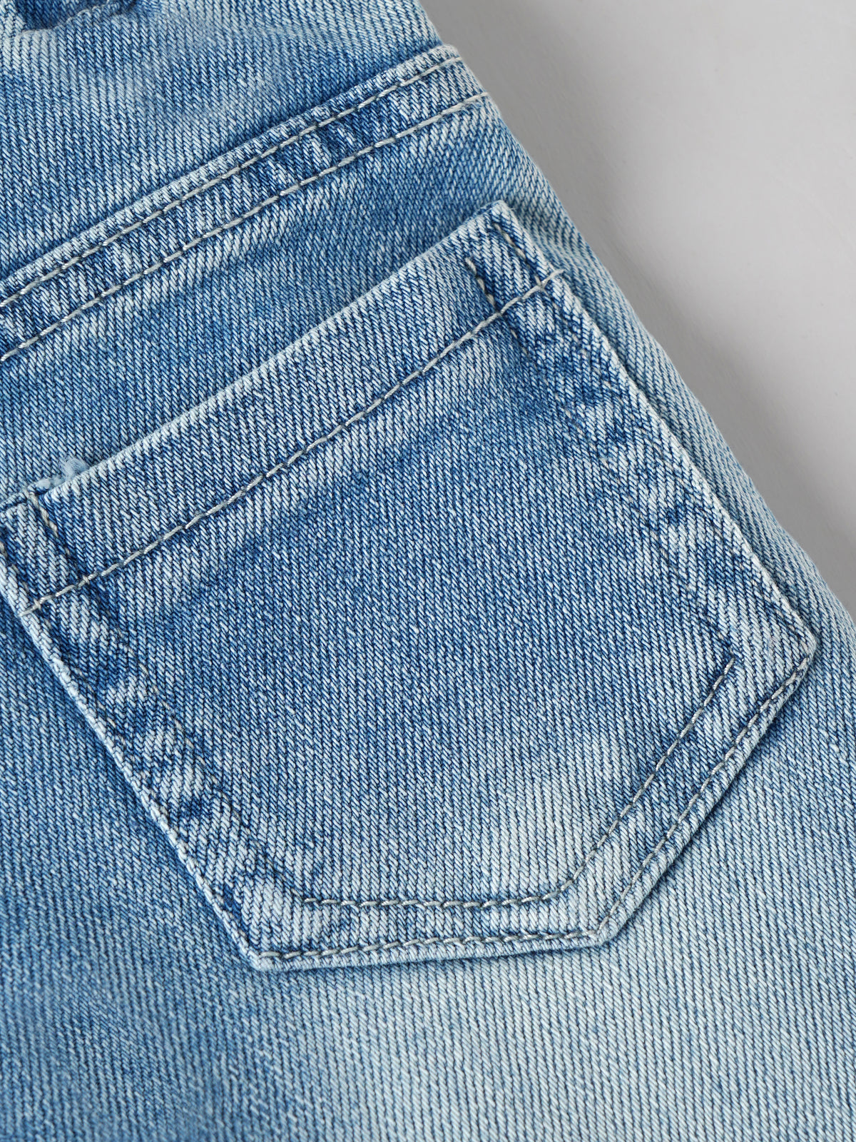 Popees Baby Girls Blue Denim Jeans | Elasticated Waist | 3-36 Months