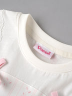 Popees Baby Girls Soft & Stylish Dress | Cute Short Sleeve Dress with Lace Straps & Layered Tulle Skirt | Comfortable Casual & Party Wear | 6 Months–4 Years