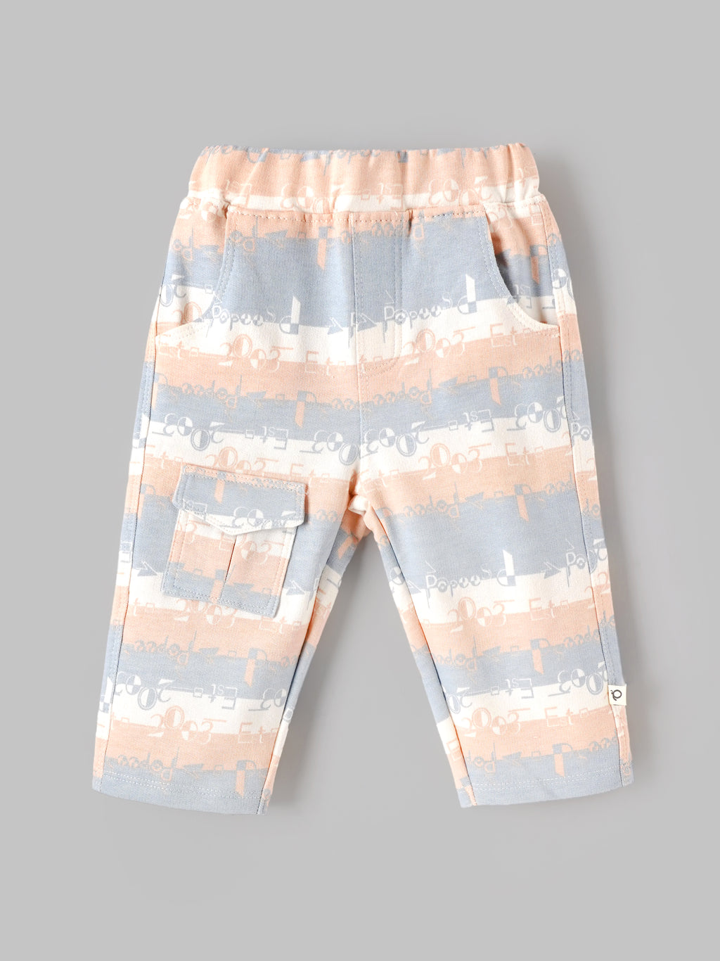 Popees Baby Boys Printed Cotton  Pants with Utility Pocket | Soft & Comfortable Elastic Waist Bottom Wear | 3–24 Months