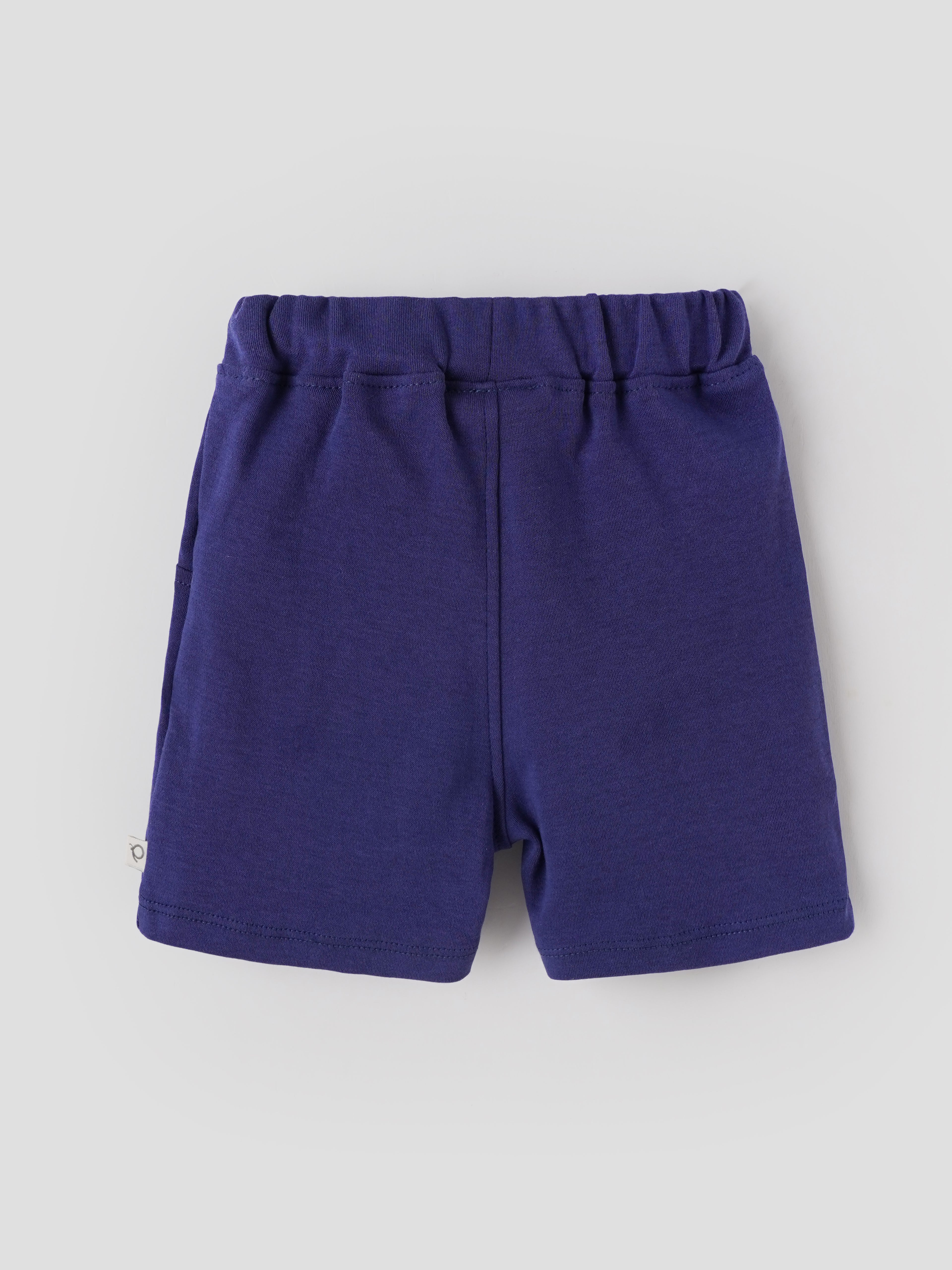 Popees Baby Boys Soft & Comfortable Cotton Shorts | Elasticated Waist Shorts with Side Pockets | Navy Blue(3–24 Months)