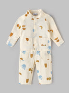 Popees Soft Cotton Printed  Co-Ord Set for Boys | Full Sleeve Shirt & Pants 3-24 Months