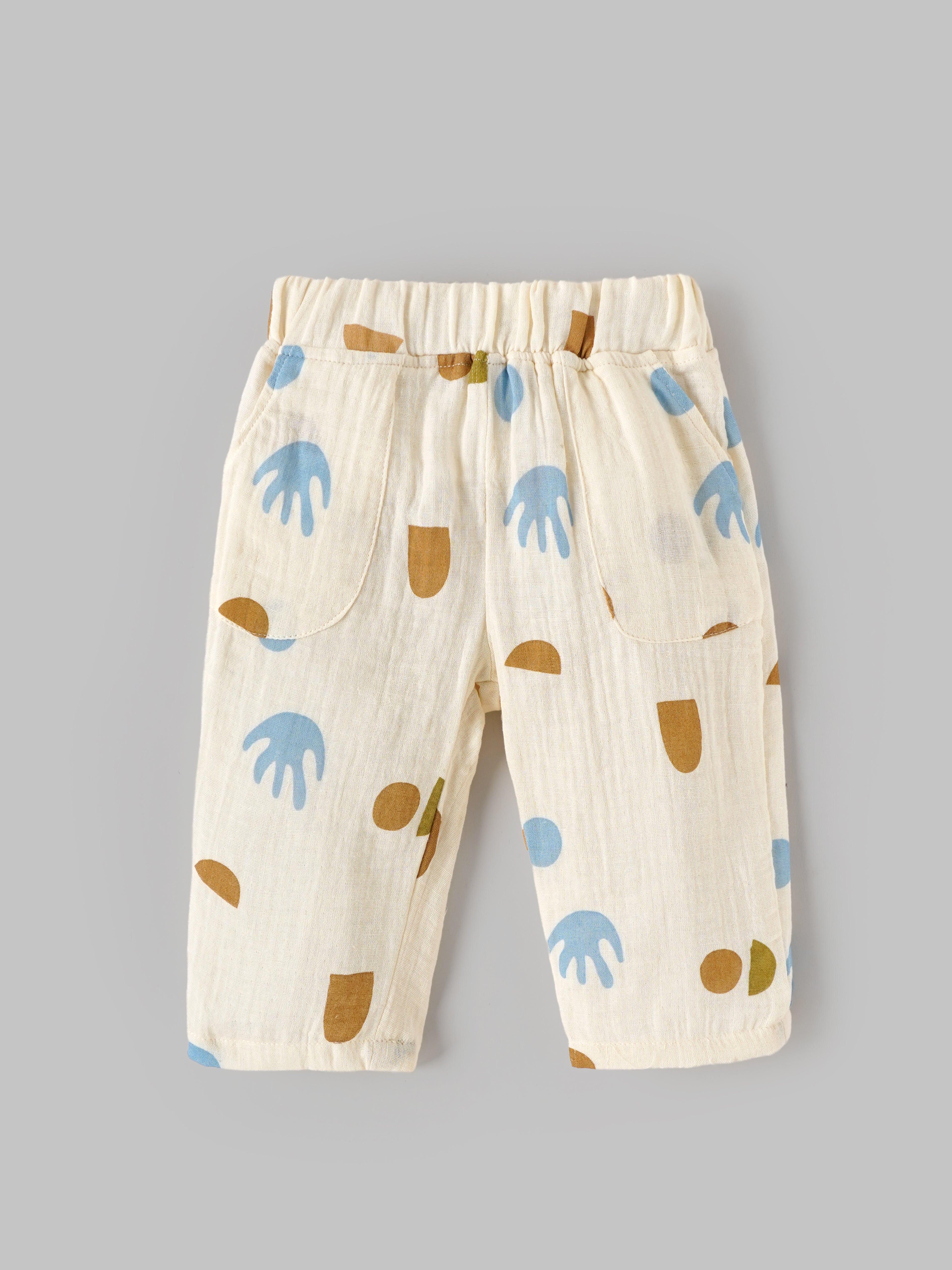 Popees Soft Cotton Printed  Co-Ord Set for Boys | Full Sleeve Shirt & Pants 3-24 Months