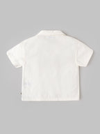 Popees Baby Boys Stylish Corduroy Shirt | Soft Half Sleeve Collared Shirt with Front Pocket | 3-24 Months