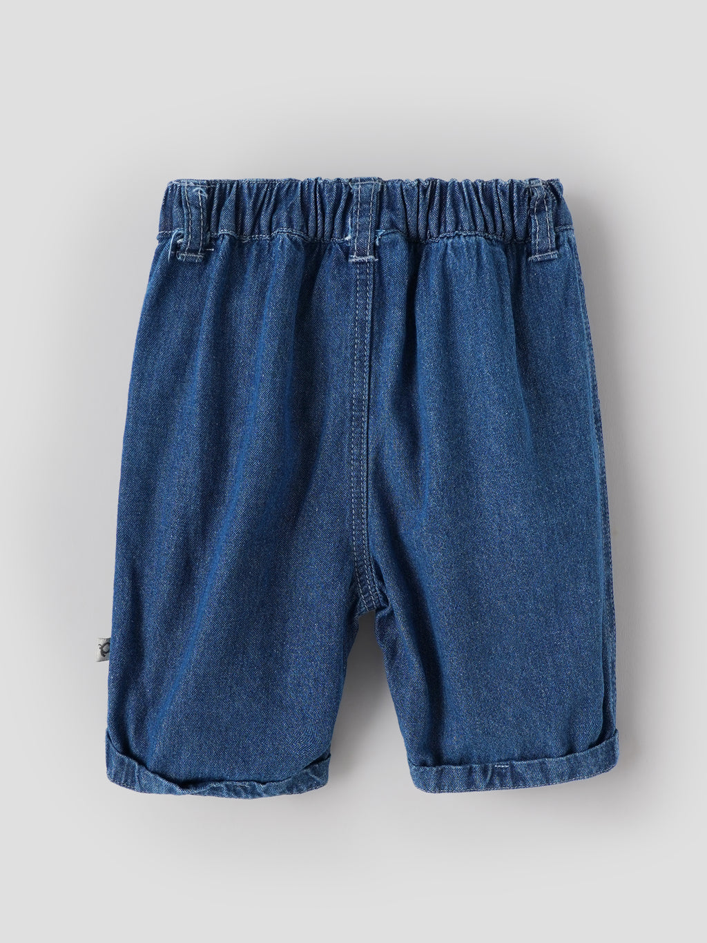Popees Baby Boys Stylish Denim Shorts with Elasticated Waist | Comfortable Casual Shorts with Front Pockets | Blue(3-24 Months)