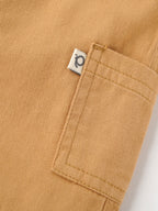Popees Baby Boys Cotton Casual Shorts | Solid Beige Shorts with Elasticated Waist & Side Pockets | 3-24 Months