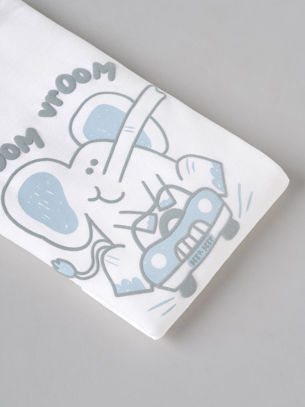 Popees Baby Boys Soft & Stylish Full Sleeve T-Shirt and Shorts Set | Cute Elephant Printed Comfortable Co-Ord Set | White |3 - 36 Months