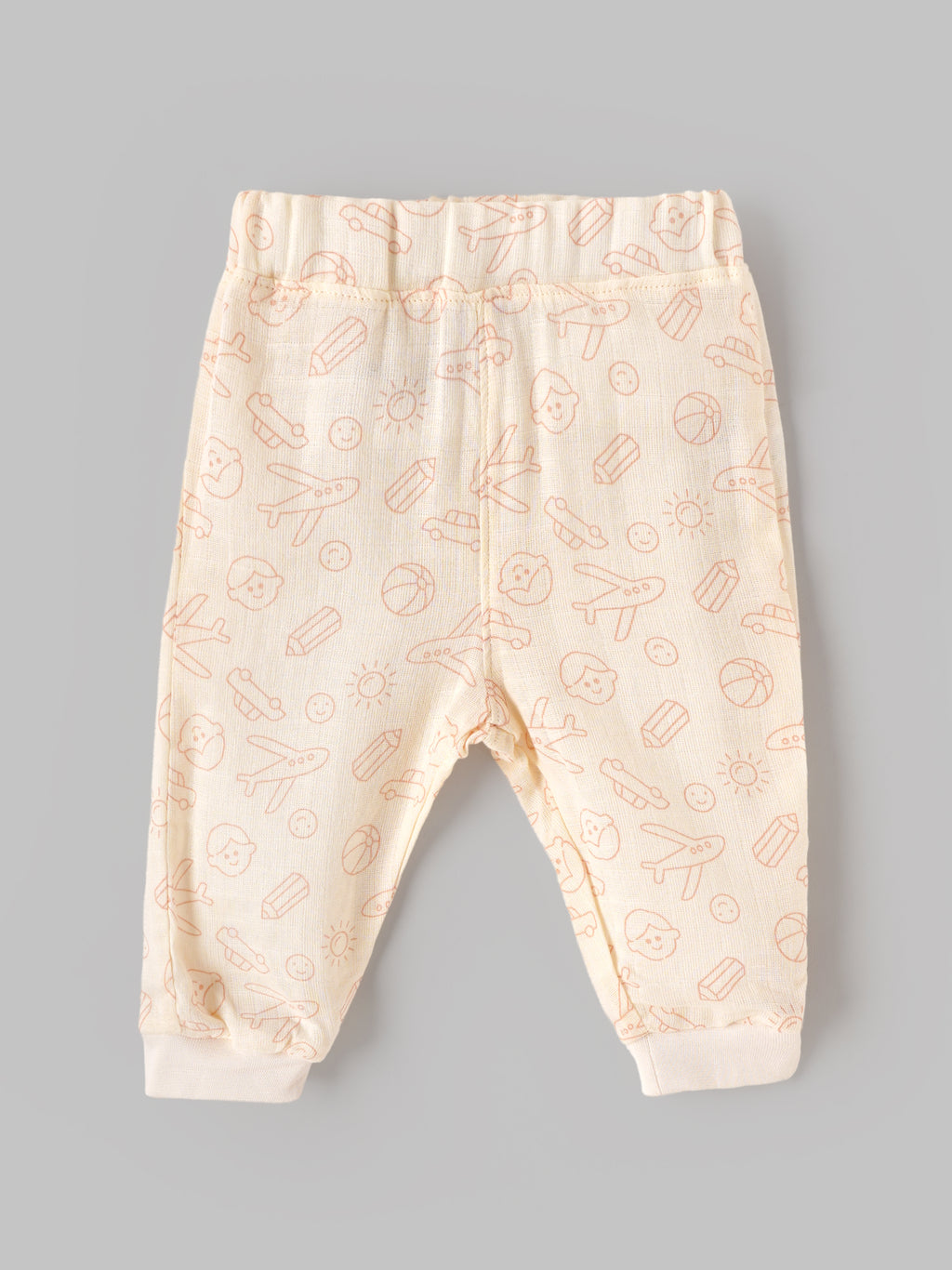 Popees Baby Boys Printed Full Sleeve Co-Ord Set | Soft Cotton Button-Front Top & Pants | Comfortable Everyday Wear | 3–24 Months