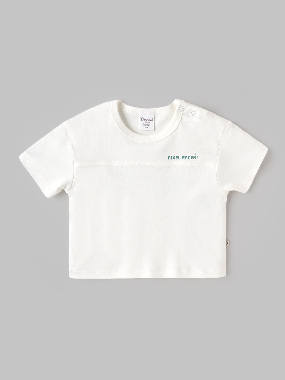 Popees Baby Boys White T-Shirt and Mint Green Shorts Set |Printed Half Sleeve |3-24 months