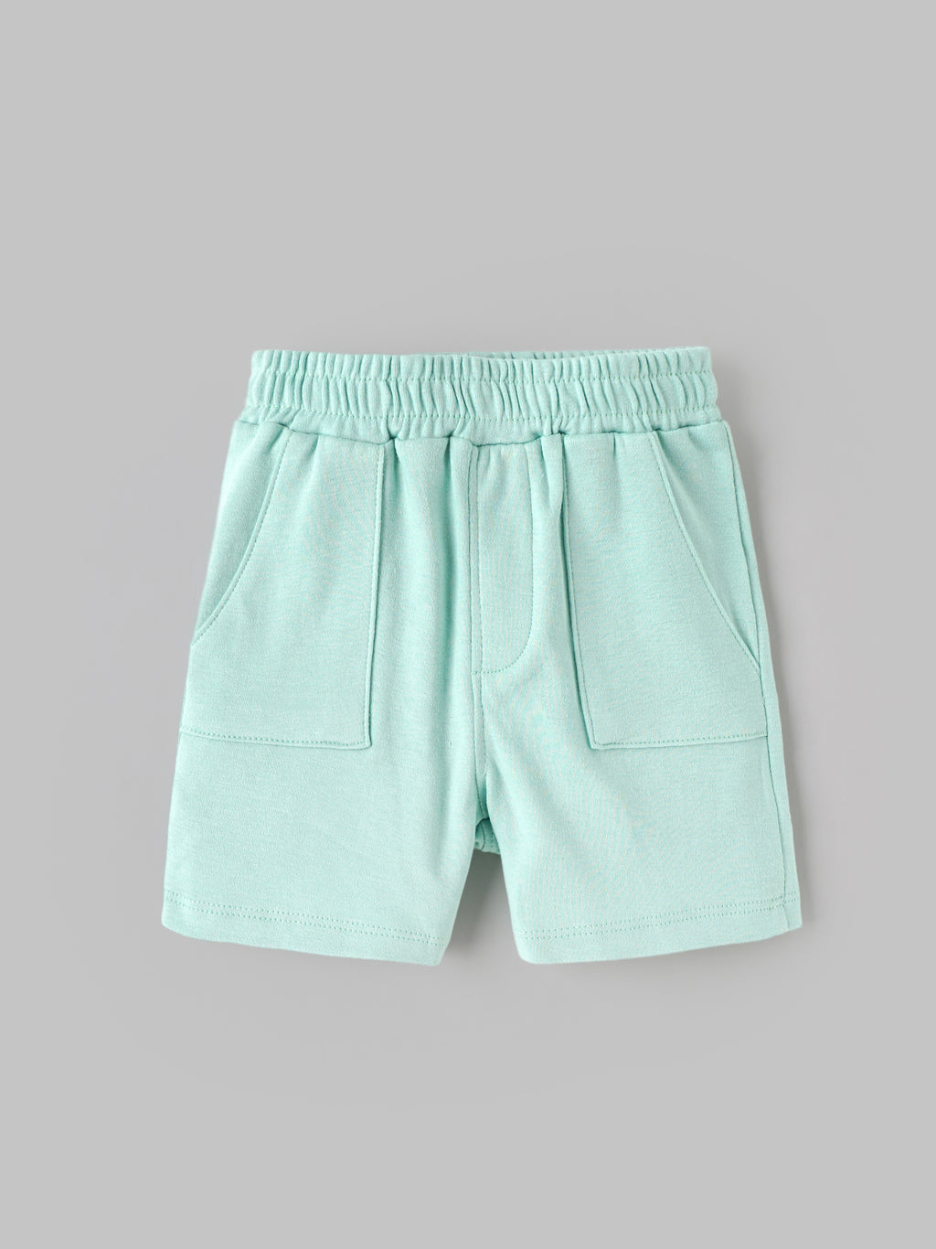 Popees Baby Boys White T-Shirt and Mint Green Shorts Set |Printed Half Sleeve |3-24 months