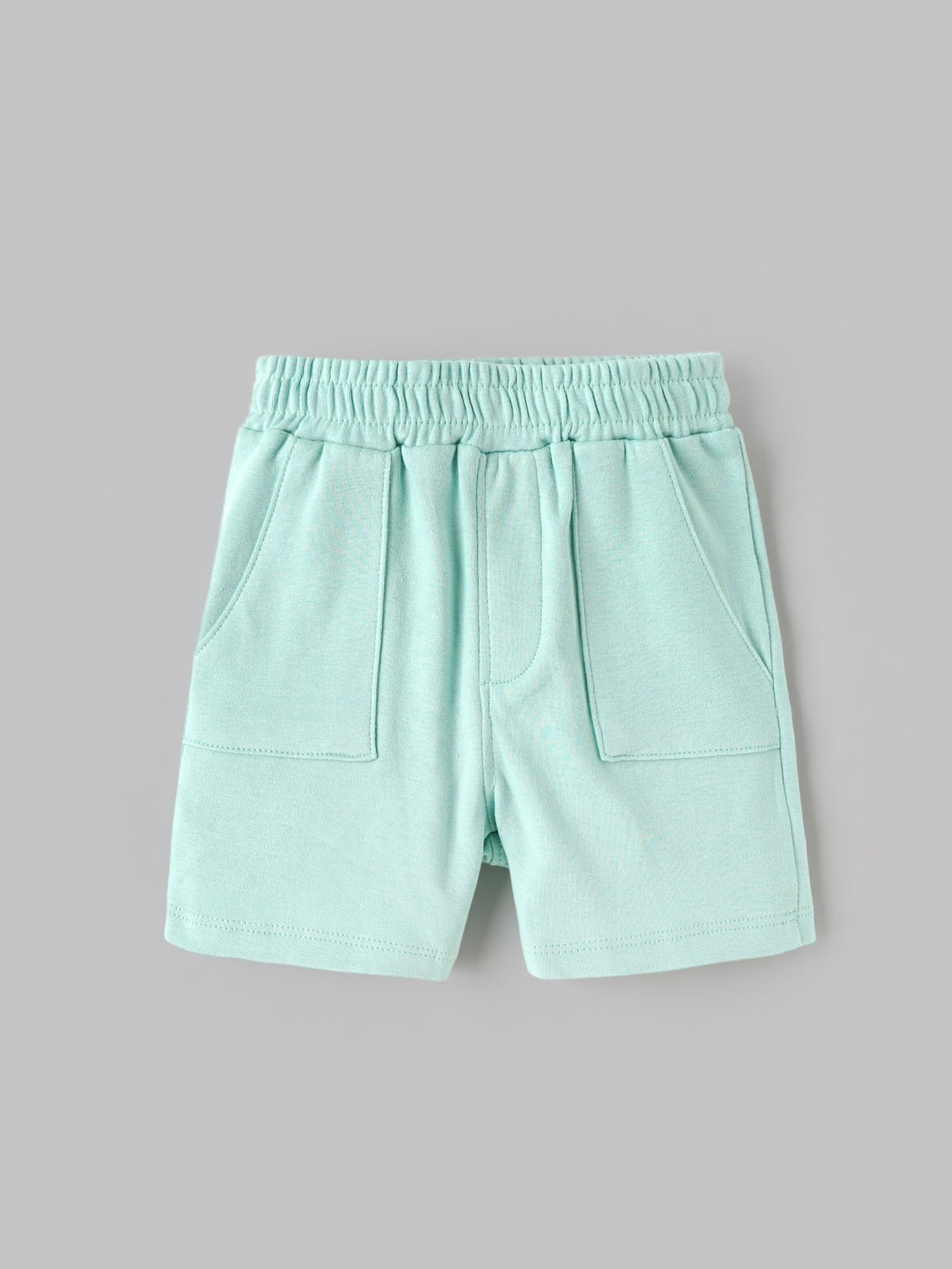 Popees Baby Boys White T-Shirt and Mint Green Shorts Set |Printed Half Sleeve |3-24 months