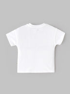 Popees Baby Boys Soft & Stylish Printed T-Shirt | Half Sleeve Round Neck T-Shirt with Cute "Little Honey Bear" Print | Comfortable Casual Wear | 3-24 Months