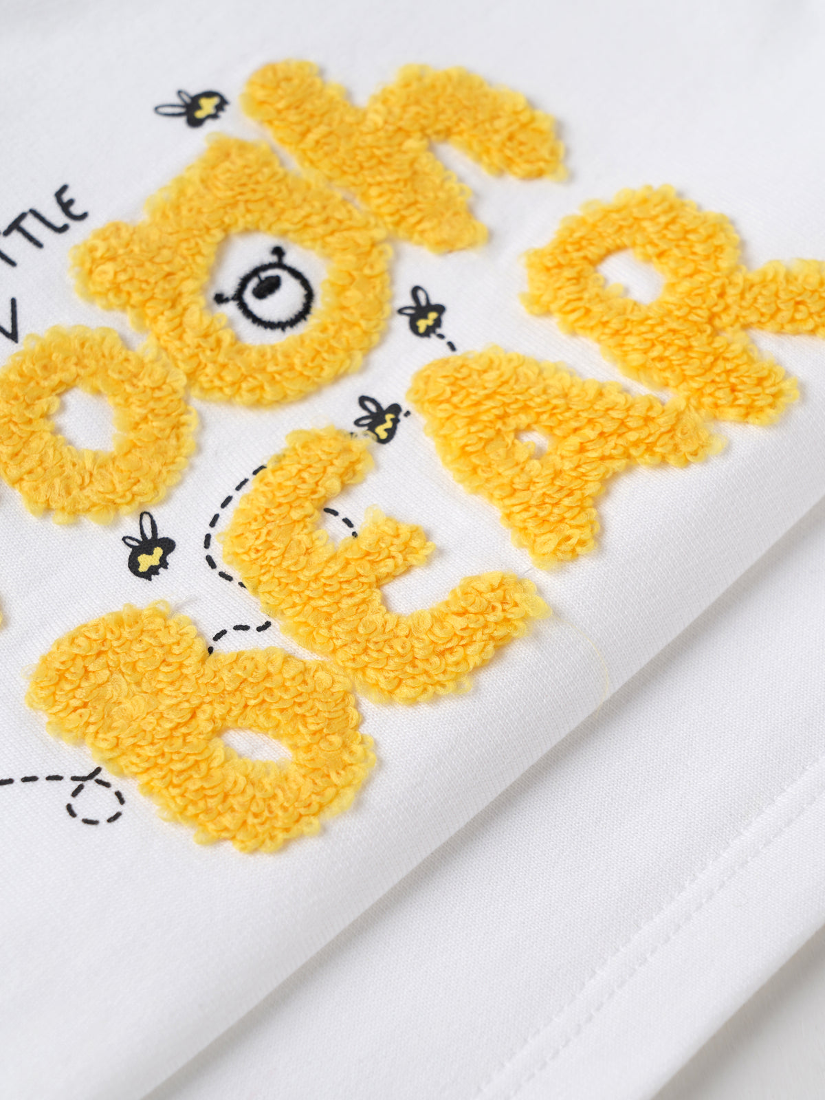 Popees Baby Boys Soft & Stylish Printed T-Shirt | Half Sleeve Round Neck T-Shirt with Cute "Little Honey Bear" Print | Comfortable Casual Wear | 3-24 Months