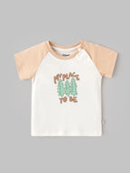Popees Baby Boys Printed T-Shirt | Soft Half Sleeve Raglan Top with Tree Print Casual Wear |  3-24 Months