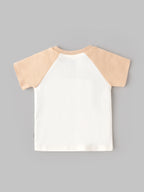 Popees Baby Boys Printed T-Shirt | Soft Half Sleeve Raglan Top with Tree Print Casual Wear |  3-24 Months