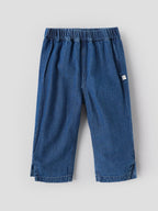 Popees Baby Girls Stylish Denim Pants with Elasticated Waist | Comfortable Full-Length Casual Jeans for Girls | Blue(3-36 Months)