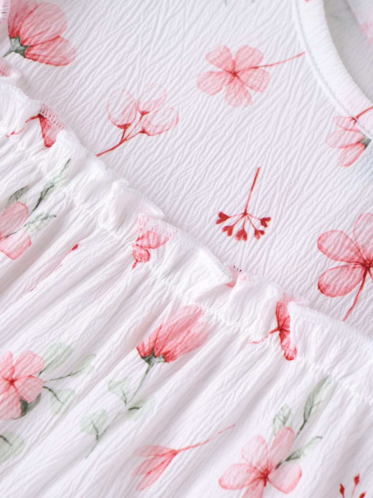 Popees Baby Girls Floral Dress | Soft Full Sleeve Printed Dress with Ruffle Detail Comfortable Casual Wear | 3-36 Months