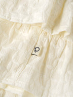 Popees Baby Girls Layered Ruffle Dress with Bow Straps – Off White|3 To 24 Months