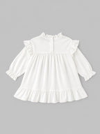 Popees Short-Sleeve Back Open Dress Made of Organic Bamboo Cotton Fabric (3-24 Months) for Baby Girls