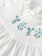 Popees Short-Sleeve Back Open Dress Made of Organic Bamboo Cotton Fabric (3-24 Months) for Baby Girls