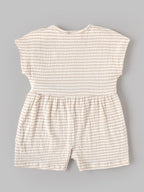 Popees Soft Cotton Striped Jumpsuit with Front Button Closure & Pockets for Baby Girls (3–24 Months)