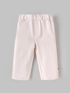 Popees Baby Girls Soft Pink Full-Length Pants| 3-24 Months