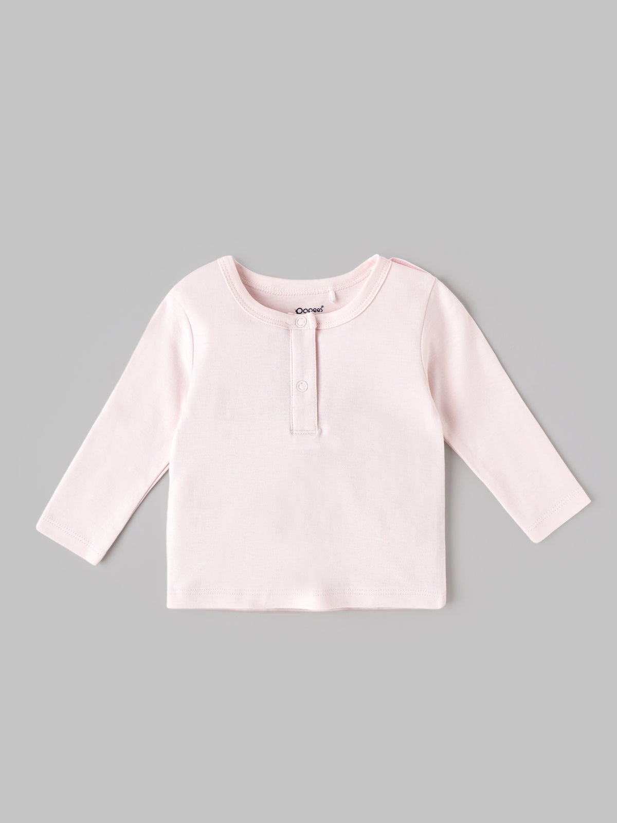 Popees Baby Girls Denim Pinny Set with Cotton Top| Pink & Blue| 3 - 24 Months
