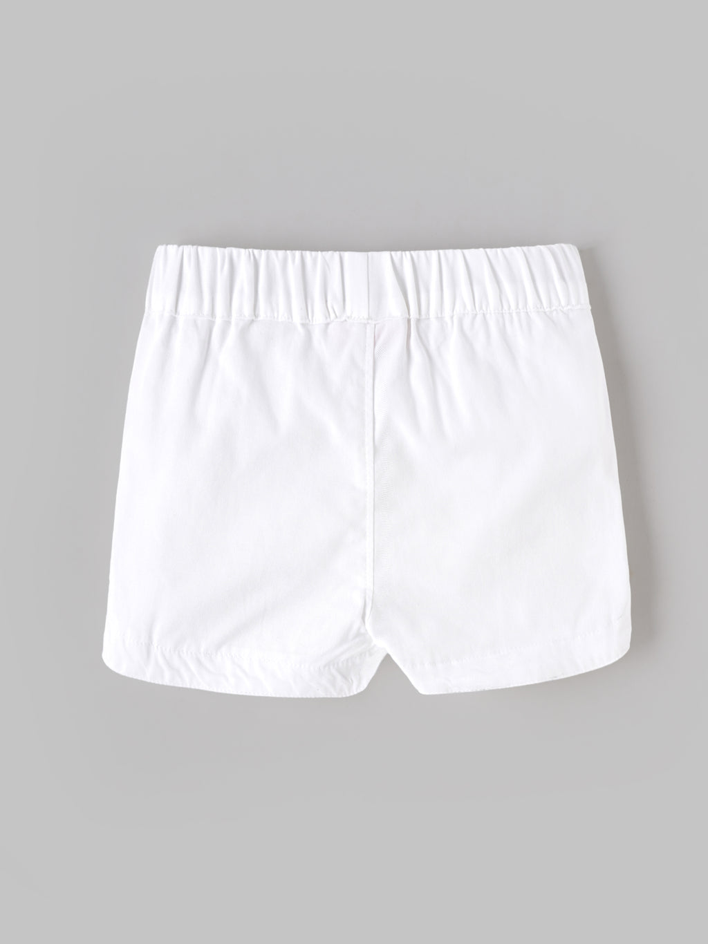 Popees Baby Girls Cotton Casual Shorts | Soft Elastic Waist Summer Shorts with Pockets | White | 3–36 Months