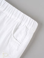 Popees Baby Girls Cotton Casual Shorts | Soft Elastic Waist Summer Shorts with Pockets | White | 3–36 Months