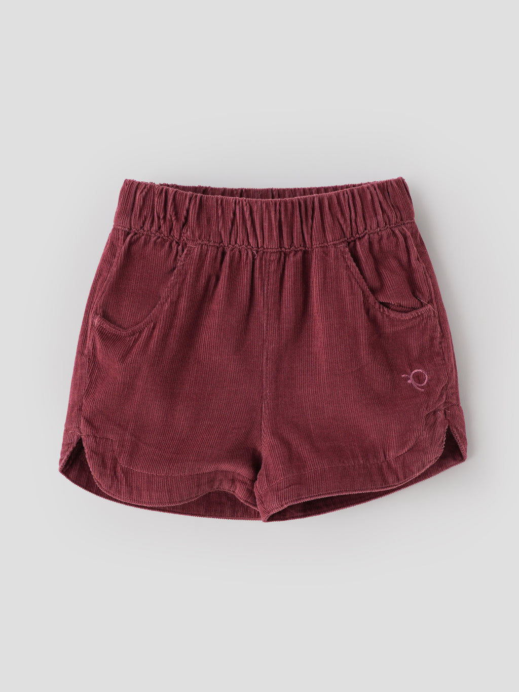Popees Baby Girls Soft & Stylish Corduroy Shorts | Elasticated Waist Shorts with Side Pockets | Maroon |3–36 Months