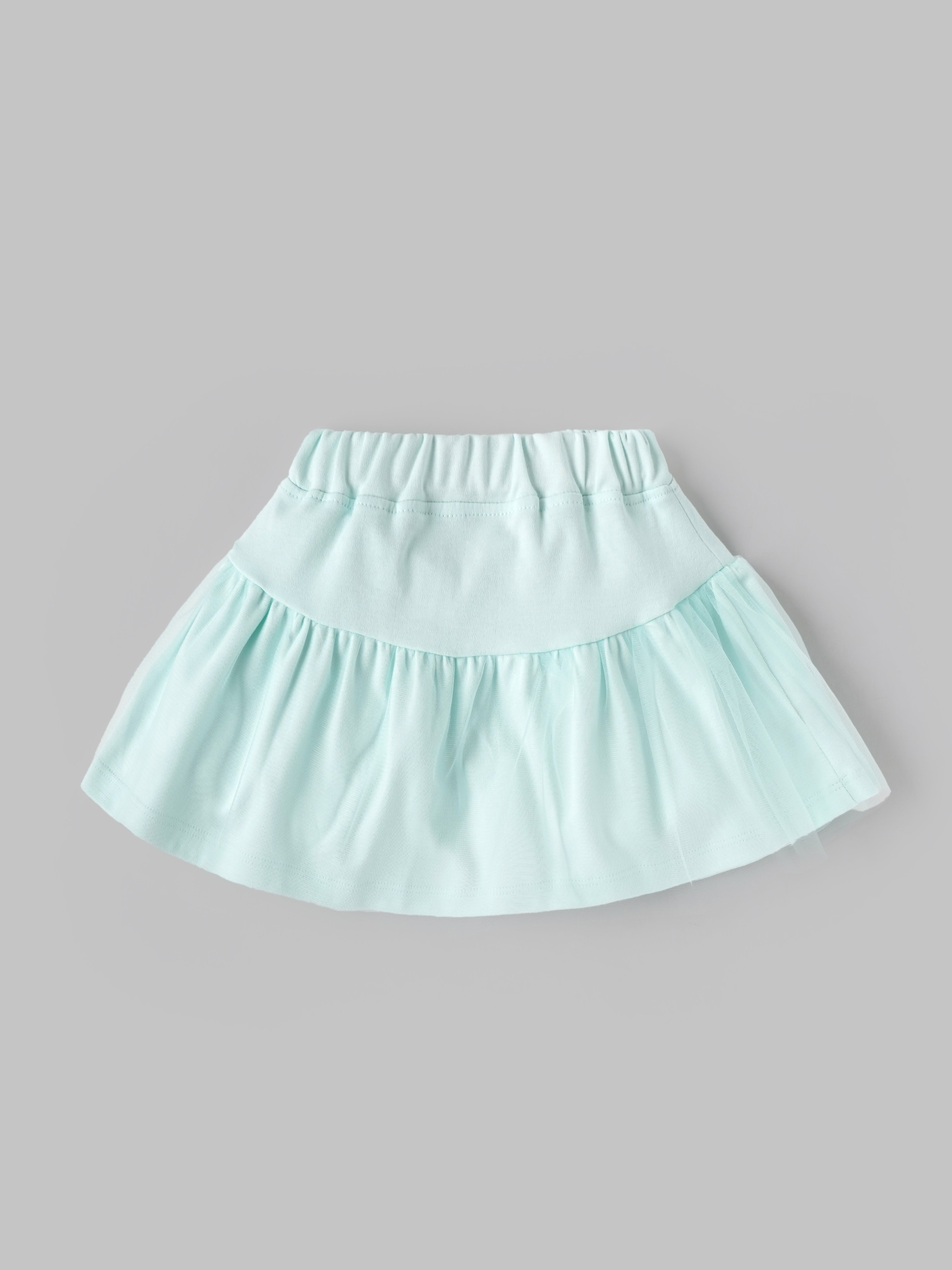 Popees Baby Girls Stylish Shirt & Skirt Set | Comfortable Collared Top with Puff Sleeves and Flared Skirt |3 to 9 Months