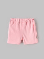 Popees Baby Girls Pink Sleeveless Top & Shorts Set | Butterfly Embroidery|3-24 Months