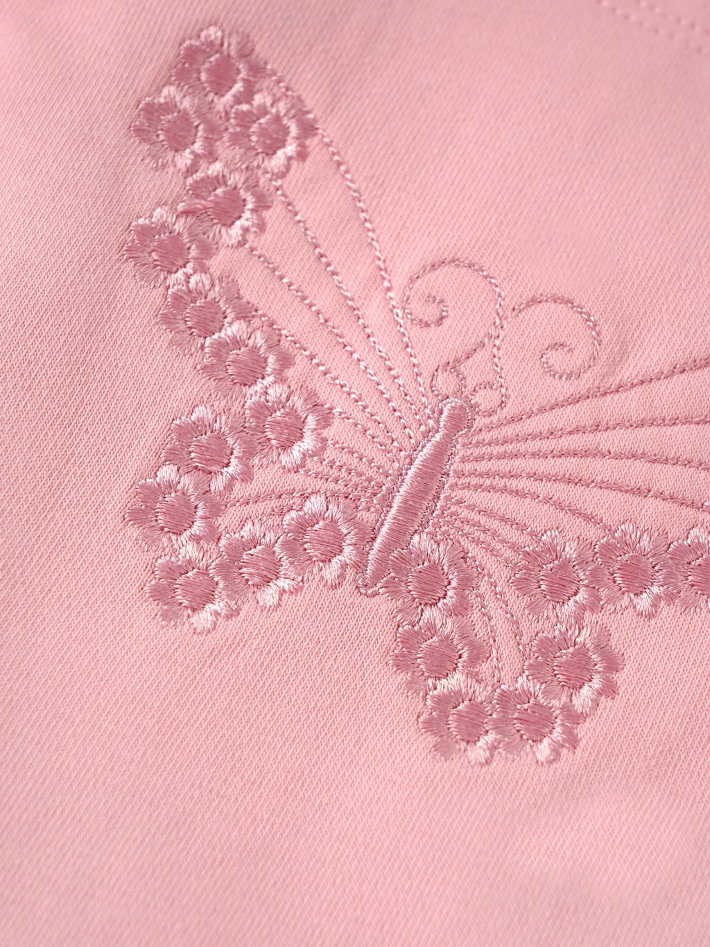 Popees Baby Girls Pink Sleeveless Top & Shorts Set | Butterfly Embroidery|3-24 Months