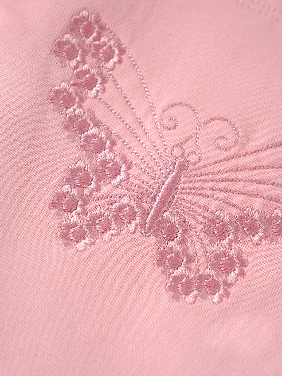 Popees Baby Girls Pink Sleeveless Top & Shorts Set | Butterfly Embroidery|3-24 Months