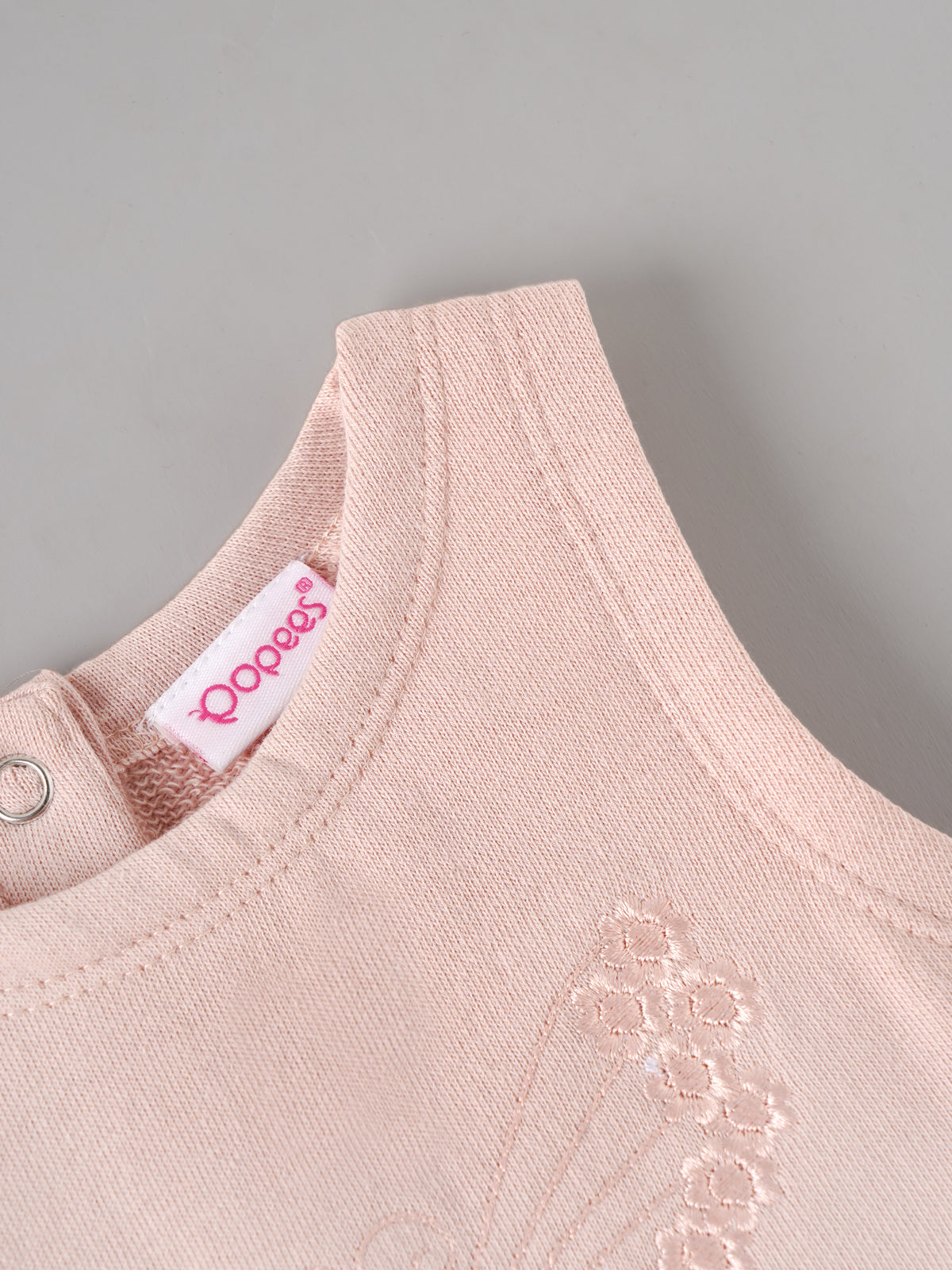 Popees Baby Girls Soft & Stylish Butterfly Embroidered Top and Shorts Set | 3-24 Months