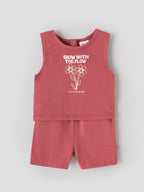 Popees Baby Girls Stylish Sleeveless Top & Shorts Set  |Printed |3-24 Months