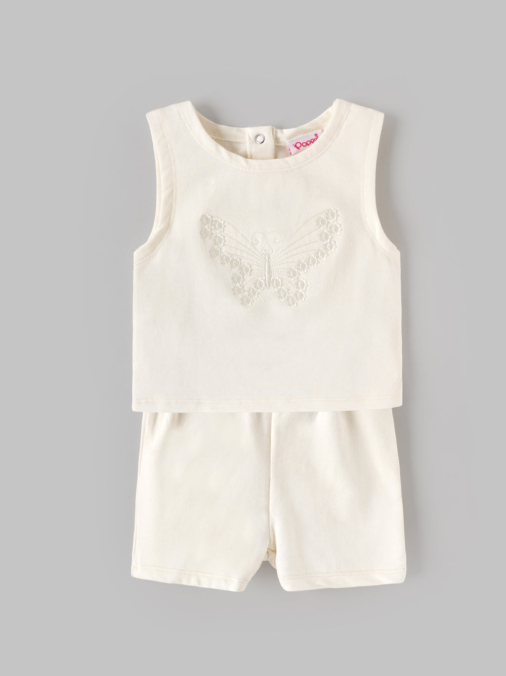 Popees Baby Girls Stylish Top & Shorts Set Sleeveless Top & Shorts Set |3-24 Months