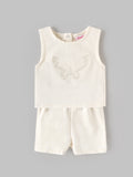 Popees Baby Girls Stylish Top & Shorts Set Sleeveless Top & Shorts Set |3-24 Months