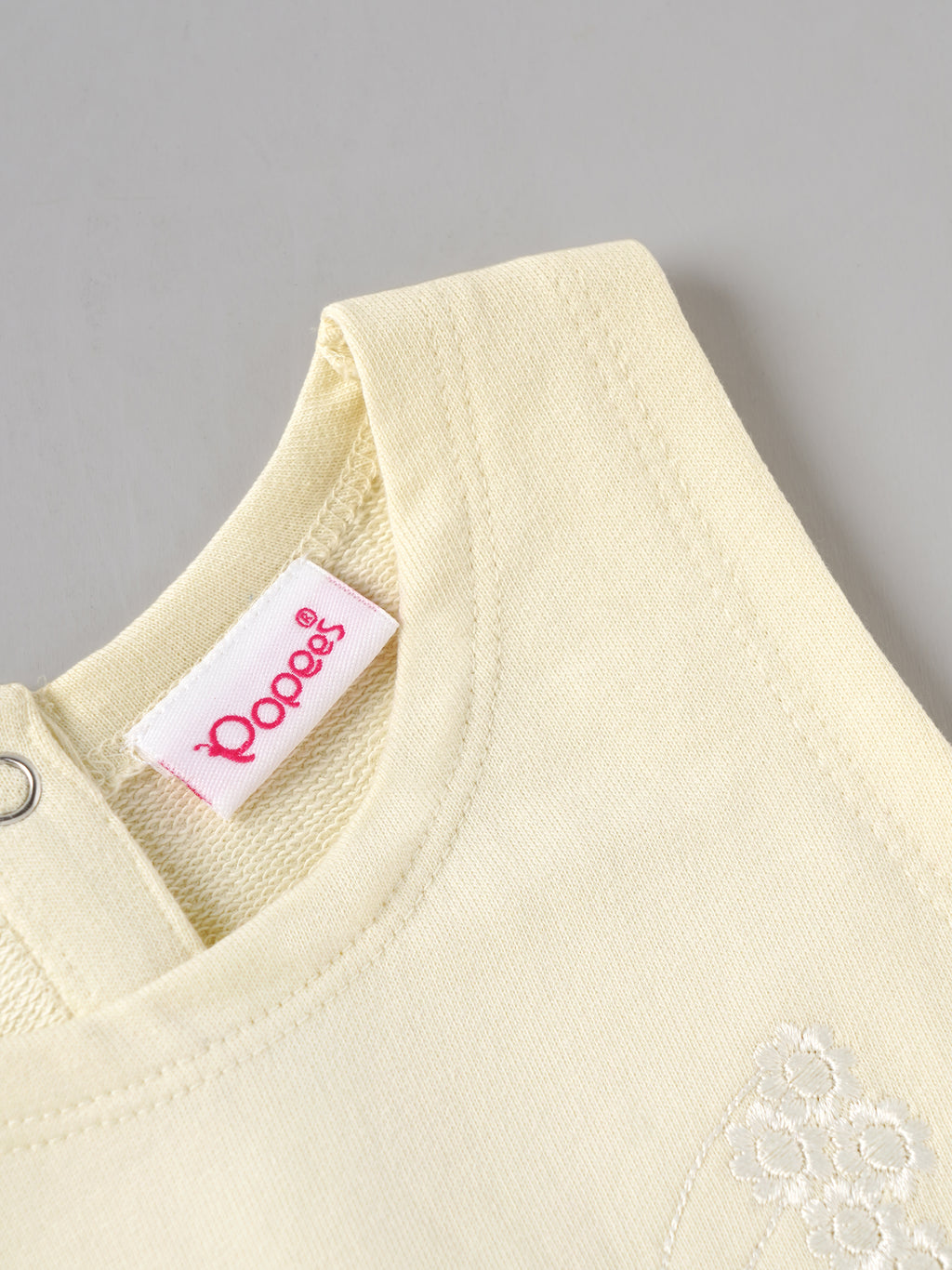 Popees Baby Girls Butterfly Top & Shorts Set | Sleeveless Embroidered Top with Matching Shorts|3-24 Months