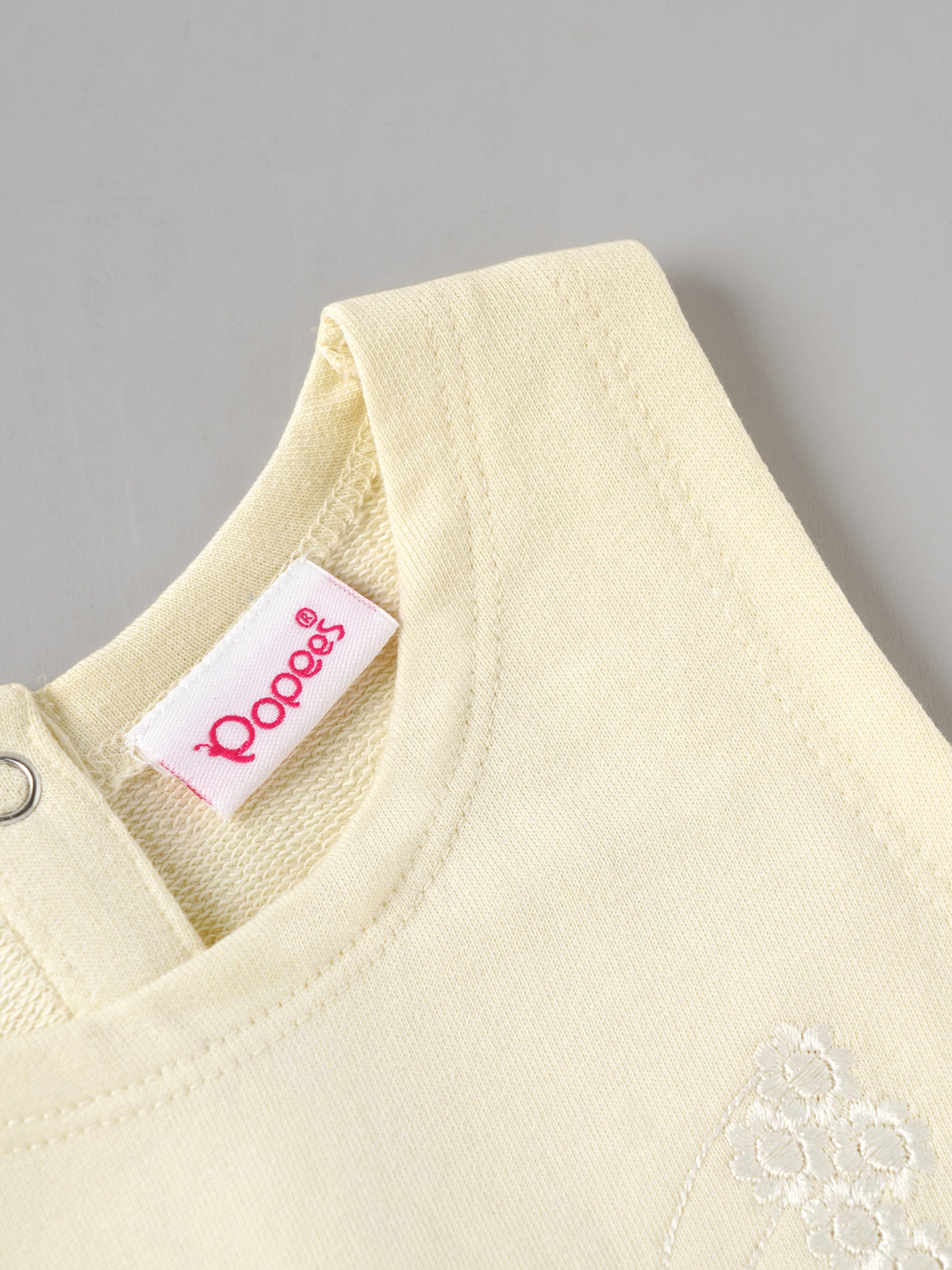 Popees Baby Girls Butterfly Top & Shorts Set | Sleeveless Embroidered Top with Matching Shorts|3-24 Months
