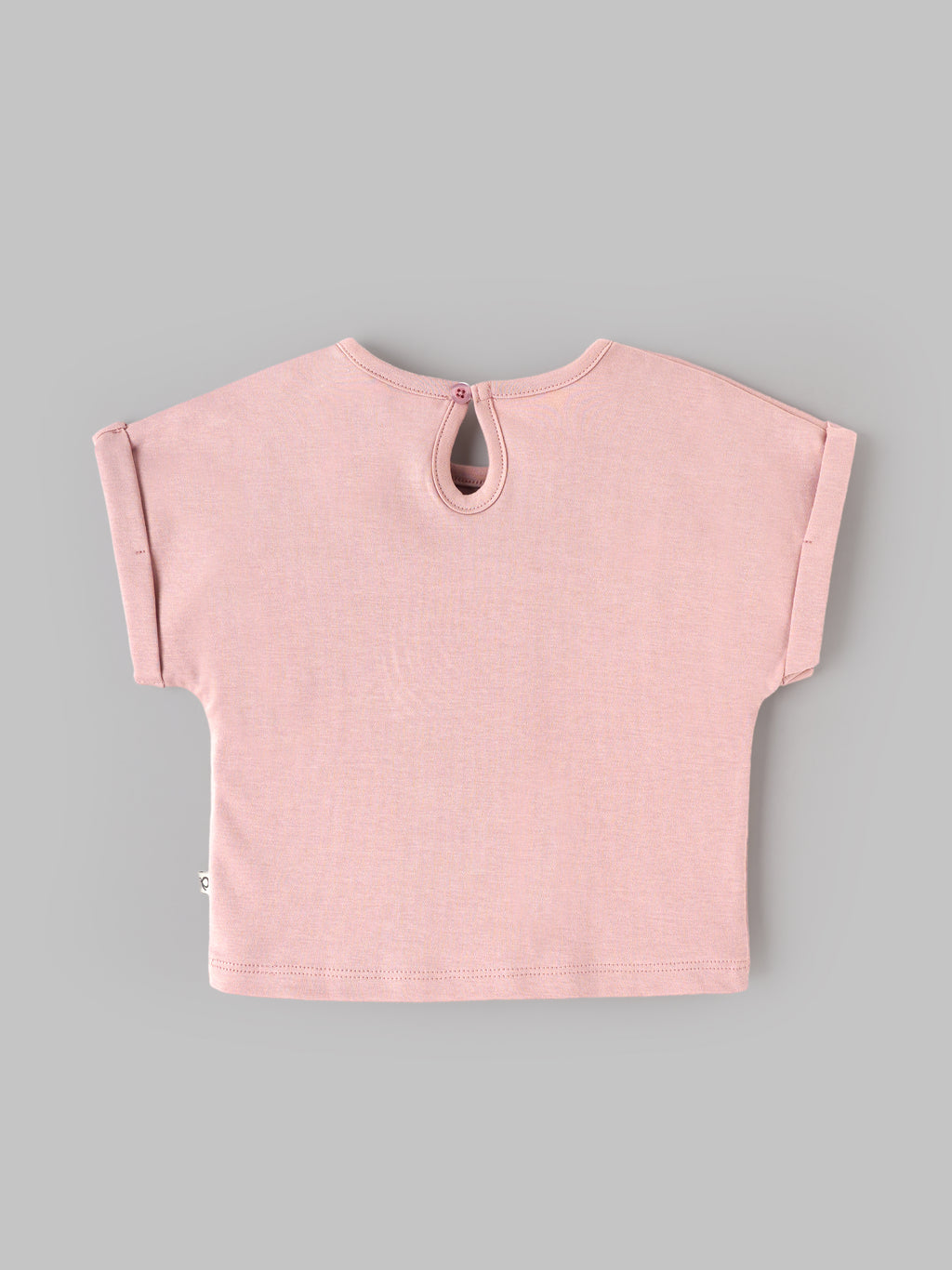 Popees Baby Girls Trendy Pink T-Shirt | Little Leaf Print with Short Sleeves | 3 - 24 Months